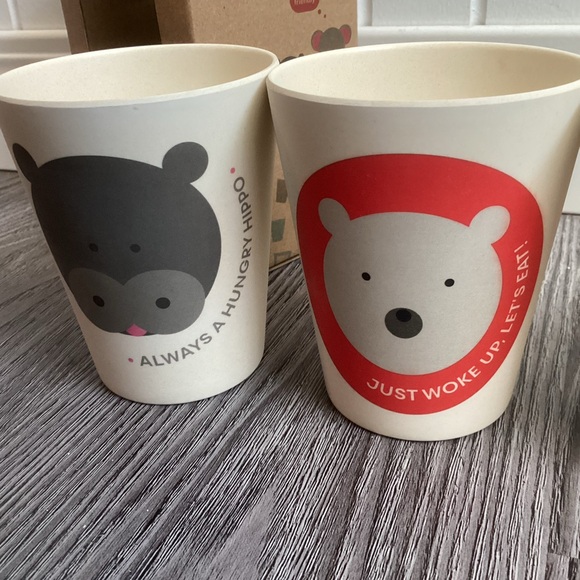 Red Rover Bamboo Animal Kids Drinking Cups, Set of 4 - Picture 7 of 9